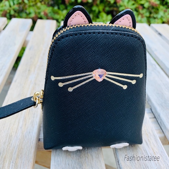 kate spade Handbags - Kate spade cat coin black purse jazz things up